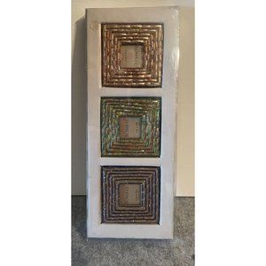 Bombay 3 pc. Set of Beaded 2 x 2 Mini Picture  Frames    # 1362